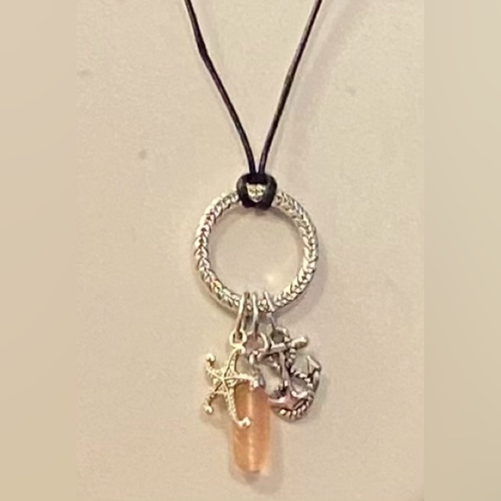 NEW handcrafted Pink Sea glass necklace